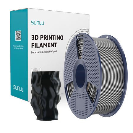 SUNLU SILK PLA+ 1.75mm 1kg DUAL Color Black White, multi, wielokolorowy, jedwabisty