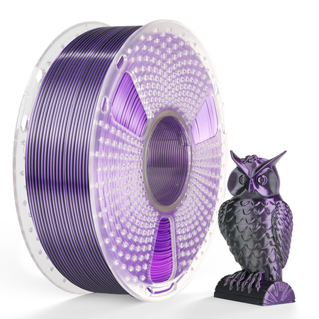 SUNLU SILK PLA+ 1.75mm 1kg DUAL Color Black Purple, multi, wielokolorowy, jedwabisty