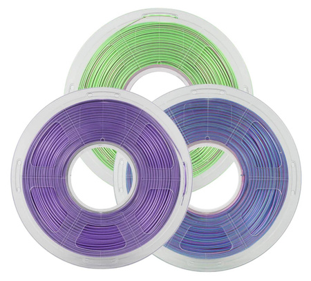 SUNLU SILK PLA+ 1.75mm 1kg TRI Color Blue Green Purple, multi, wielokolorowy, jedwabisty
