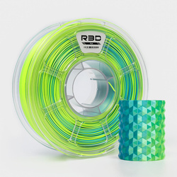 R3D PLA Magic SILK 1.75mm 1kg DUAL Color Blue Yellow, multi, wielokolorowy, jedwabisty