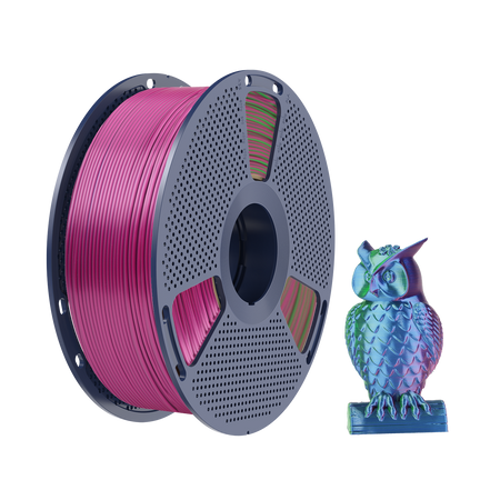 SUNLU SILK PLA+ 1.75mm 1kg TRI Color Blue Green Purple, multi, wielokolorowy, jedwabisty