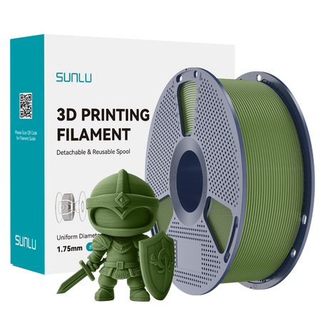 SUNLU PLA+ 2.0 1.75mm 1kg Olive Green / Zielony oliwkowy