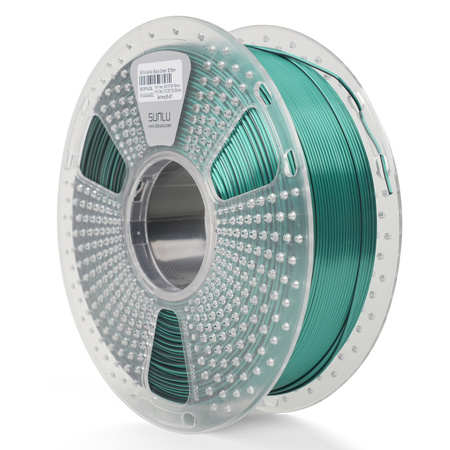 SUNLU SILK PLA+ 1.75mm 1kg DUAL Color Black Green, multi, wielokolorowy, jedwabisty