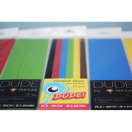 Wkłady filamentu 2.85 mm dla 3Doodler - PLA - Czerwony