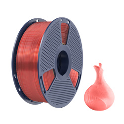 SUNLU PLA 1.75mm 1kg Transparent Strawberry Jam / Transparentny Czerwony, różowy