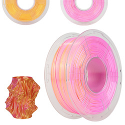 SUNLU SILK PLA+ 1.75mm 1kg DUAL Color Pink Gold, multi, wielokolorowy, jedwabisty