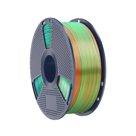 SUNLU SILK PLA+ 1.75mm 1kg TRI Color Orange Blue Green, multi, wielokolorowy, jedwabisty