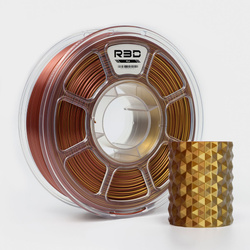 R3D PLA Magic SILK 1.75mm 1kg Tri-Color Gold Silver Copper , multi, wielokolorowy, jedwabisty