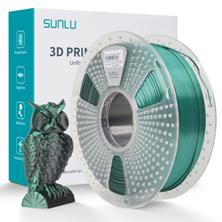 SUNLU SILK PLA+ 1.75mm 1kg DUAL Color Black Green, multi, wielokolorowy, jedwabisty