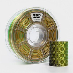 R3D PLA Magic SILK 1.75mm 1kg Tri-Color Gold Green Black , multi, wielokolorowy, jedwabisty