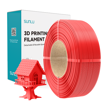 SUNLU PLA+ 2.0 Refill 1.75mm 1kg Red / Czerwony