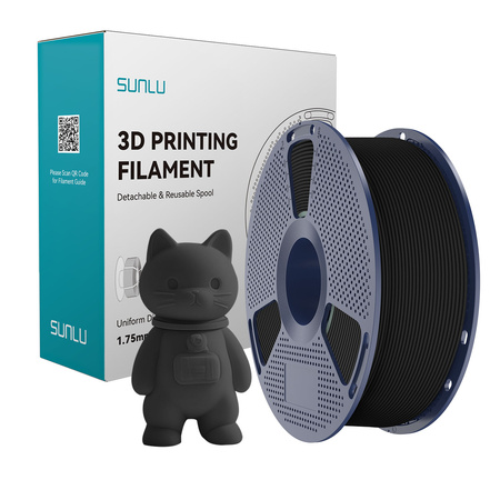 SUNLU PLA Classic (HS Matte) 1.75mm 1kg Black / czarny
