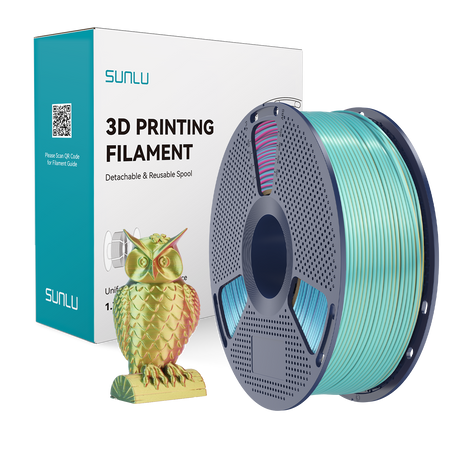SUNLU SILK PLA+ 1.75mm 1kg TRI Color Red Yellow Blue, multi, wielokolorowy, jedwabisty