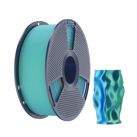 SUNLU SILK PLA+ 1.75mm 1kg DUAL Color Blue Green, multi, wielokolorowy, jedwabisty