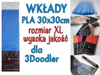 Wkłady filamentu 2.85 mm dla 3Doodler - PLA - Niebieski