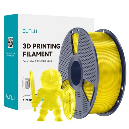 SUNLU PLA+ 1.75mm 1kg Yellow Transparent / Żółty Transparentny