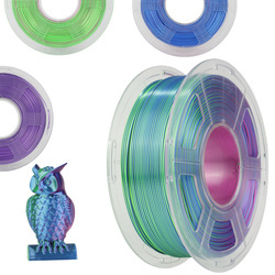 SUNLU SILK PLA+ 1.75mm 1kg TRI Color Blue Green Purple, multi, wielokolorowy, jedwabisty