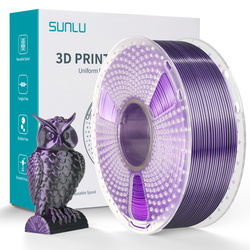 SUNLU SILK PLA+ 1.75mm 1kg DUAL Color Black Purple, multi, wielokolorowy, jedwabisty