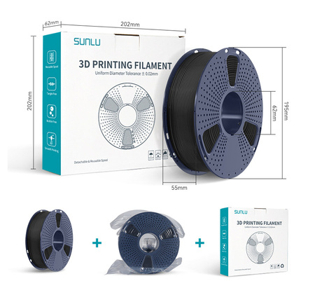 SUNLU PLA HIGH-SPEED 1.75mm 1kg Marble Brick Red