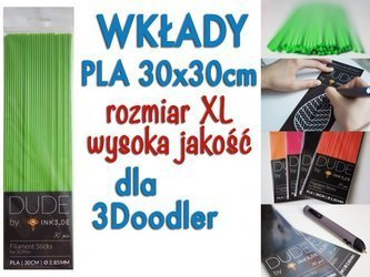 Wkłady filamentu 2.85 mm dla 3Doodler - PLA - Zielony