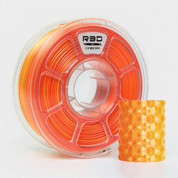 R3D PLA Magic SILK 1.75mm 1kg DUAL Color Yellow Orange , multi, wielokolorowy, jedwabisty