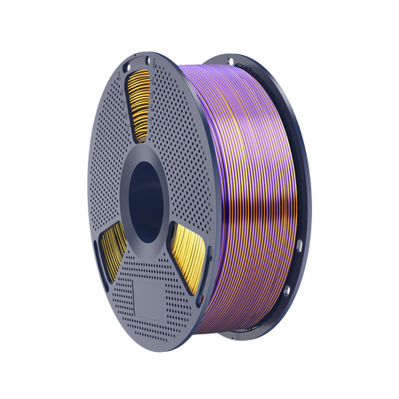 SUNLU SILK PLA+ 1.75mm 1kg TRI Color Black Gold Purple, multi, wielokolorowy, jedwabisty