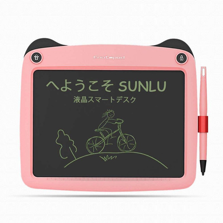 Znikopis notatnik Tablet smart LCD Panda Różowy