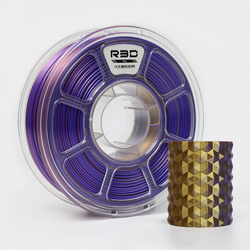 R3D PLA Magic SILK 1.75mm 1kg Tri-Color Gold Copper Purple , multi, wielokolorowy, jedwabisty