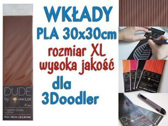 Wkłady filamentu 2.85 mm dla 3Doodler - PLA - Brązowy