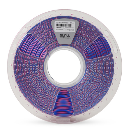 SUNLU SILK PLA+ 1.75mm 1kg DUAL Color Red Blue, multi, wielokolorowy, jedwabisty