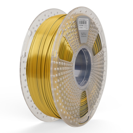 SUNLU SILK PLA+ 1.75mm 1kg DUAL Color Black Gold, multi, wielokolorowy, jedwabisty