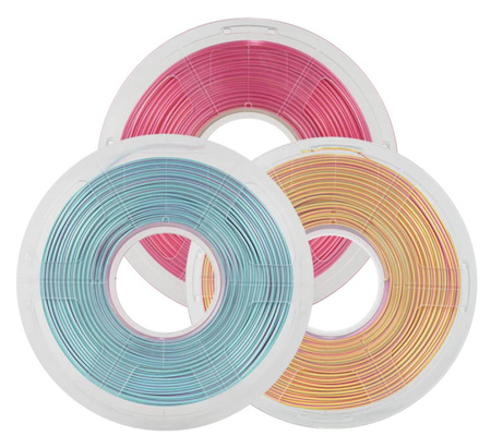 SUNLU SILK PLA+ 1.75mm 1kg TRI Color Red Yellow Green, multi, wielokolorowy, jedwabisty