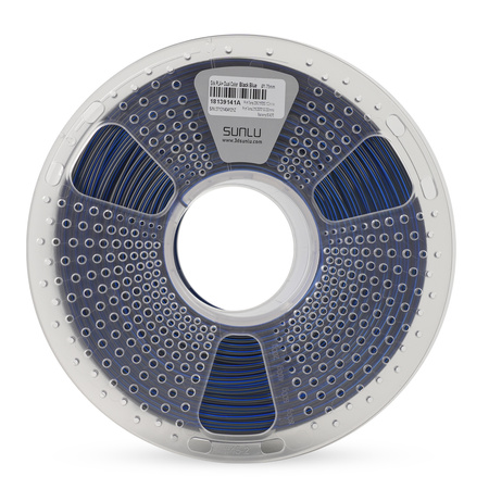 SUNLU SILK PLA+ 1.75mm 1kg DUAL Color Black Blue, multi, wielokolorowy, jedwabisty