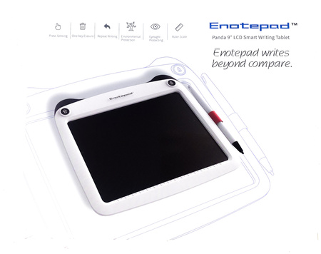 Znikopis notatnik Tablet smart LCD Panda Niebieski