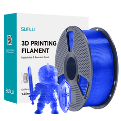 SUNLU PLA+ 1.75mm 1kg Blue Transparent / Niebieski Transparentny