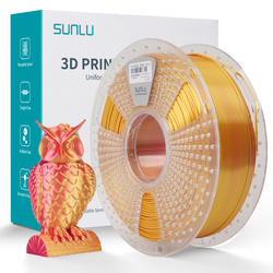 SUNLU SILK PLA+ 1.75mm 1kg DUAL Color Red Gold, multi, wielokolorowy, jedwabisty