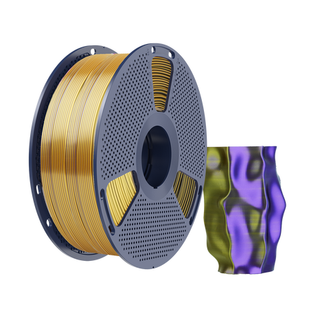 SUNLU SILK PLA+ 1.75mm 1kg TRI Color Black Gold Purple, multi, wielokolorowy, jedwabisty