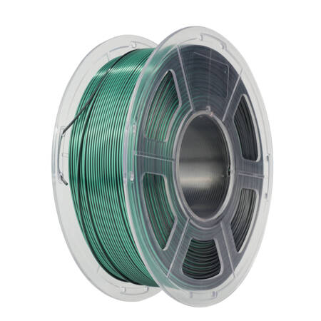 SUNLU SILK PLA+ 1.75mm 1kg DUAL Color Black Green, multi, wielokolorowy, jedwabisty